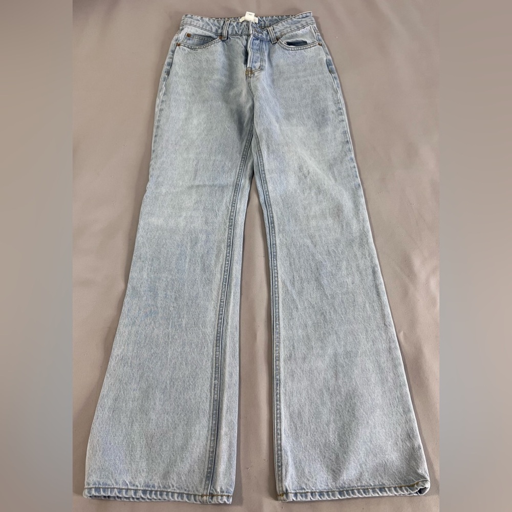 H&M Women's Size 4 Blue High Rise Medium Wash‎  Denim Bootcut Jeans Button Fly